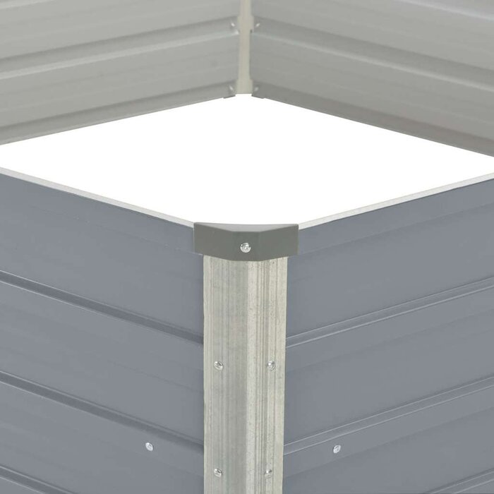Sechseckiges Hochbeet aus Stahl, 129x129x46 cm - Grau - bis zu 32% reduziert