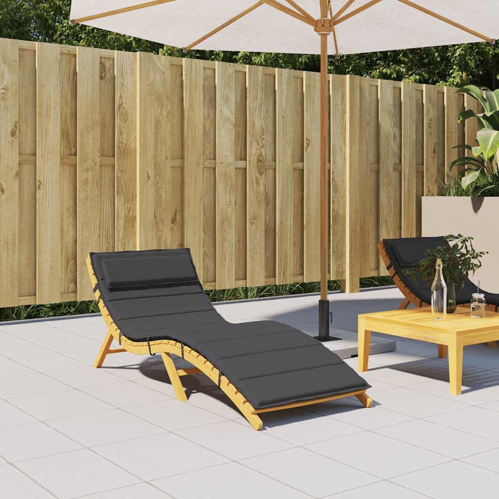 Sonnenliegenauflage 180x60x3 cm Oxford Schwarz - bis zu 33% reduziert