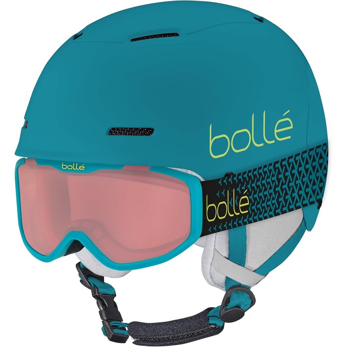 Kinderskihelm mit Skibrille Blau-Gelb - Größe XS-S - bis zu 29% Rabatt