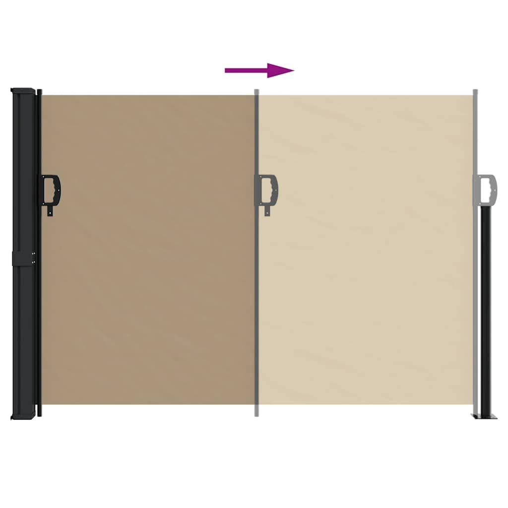 Seitenzugmarkise 140x500 cm, Taupe - bis zu 34% sparen