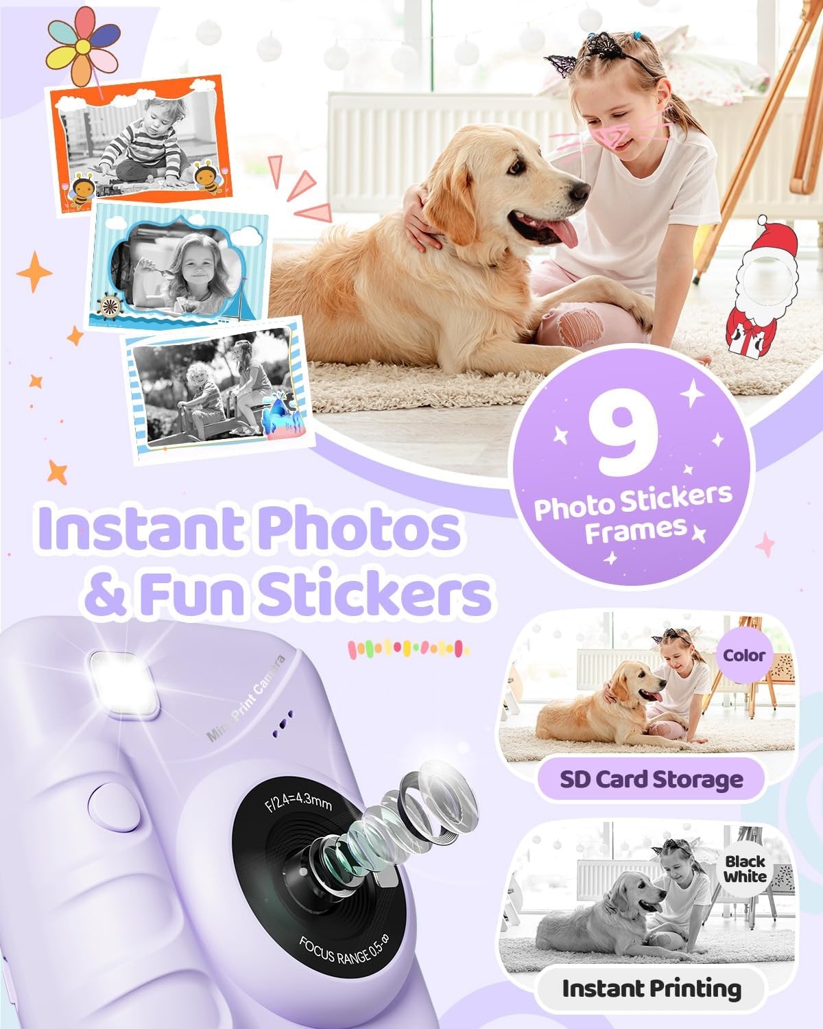 Sofortbildkamera für Kinder, 48 MP, inkl. 32GB SD-Karte - bis zu 28% Rabatt