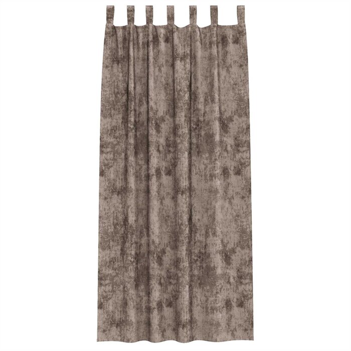Samtvorhänge 2er-Set Cappuccino 245x140cm - Blickdicht - bis zu 32% Rabatt