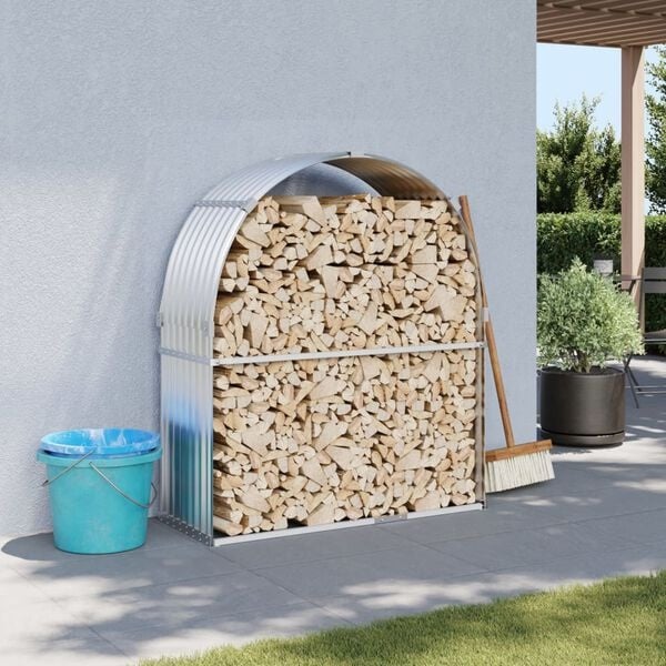 Kaminholzregal verzinkt 120x45x140 cm - stabil & wetterfest - bis zu 32% Rabatt