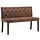 Sitzbank 120 cm Kunstwildleder Braun - Stilvolles Retro-Design - bis zu 35% Rabatt