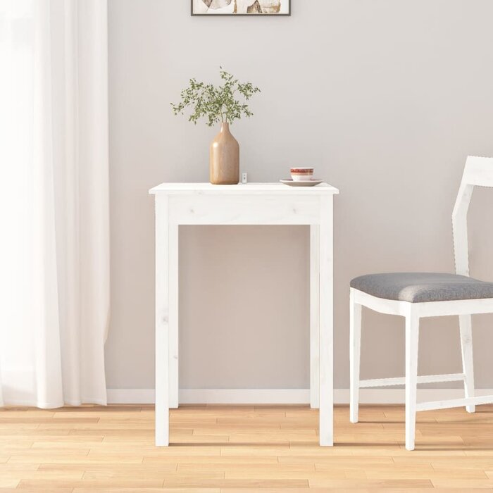 Kompakter Esstisch aus Kiefernholz, Weiß, 55x55cm - Jetzt bis zu 34% sparen
