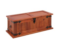 Vidaxl Aufbewahrungstruhe aus Akazienholz - Braun, 60x25x22 cm - bis zu 56% sparen