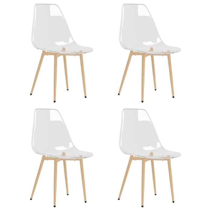 4er-Set Design-Esszimmerstühle aus PET, Transparent - Bis zu 35% Rabatt