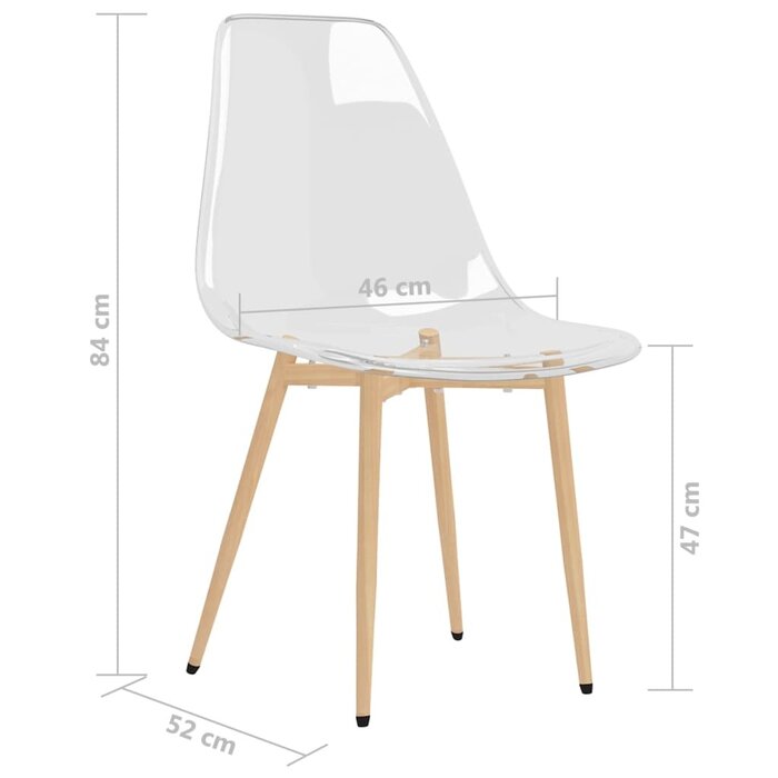 4er-Set Design-Esszimmerstühle aus PET, Transparent - Bis zu 35% Rabatt