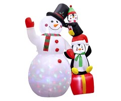 Viking Choice Aufblasbarer LED-Schneemann 180 cm - Festliche Deko bis zu 55% günstiger