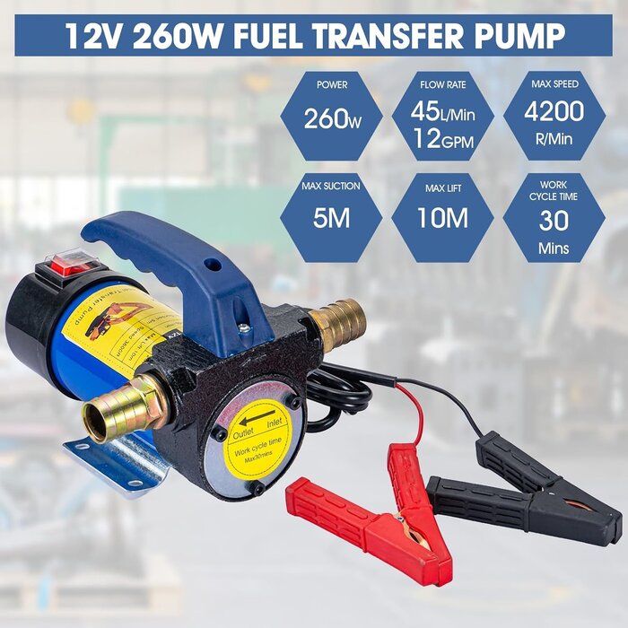 Elektrische Dieselpumpe 12V 45L/Min - Komplettset bis zu 29% Rabatt