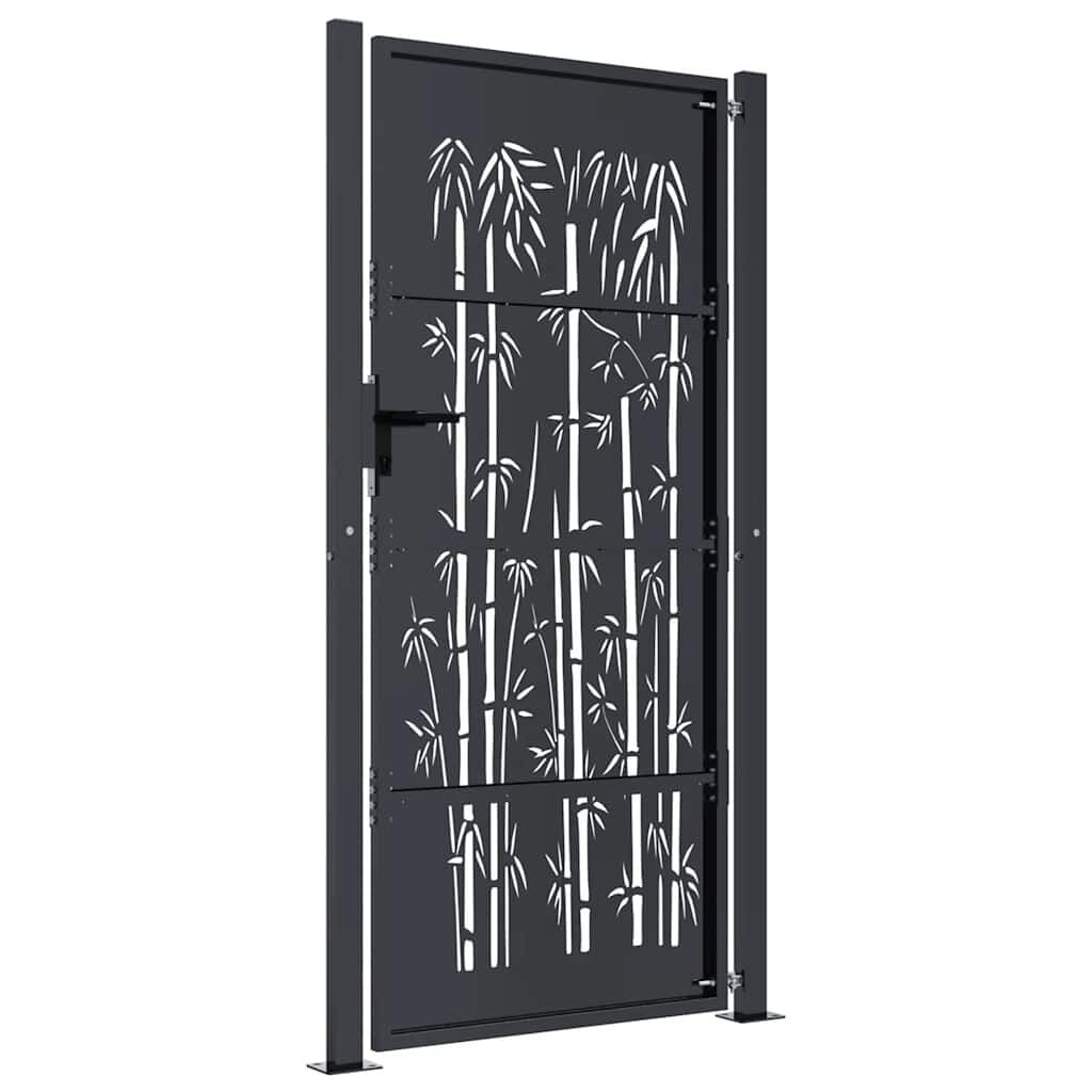 Gartentor Anthrazit Bambus-Design 105x205 cm - bis zu 35% Rabatt