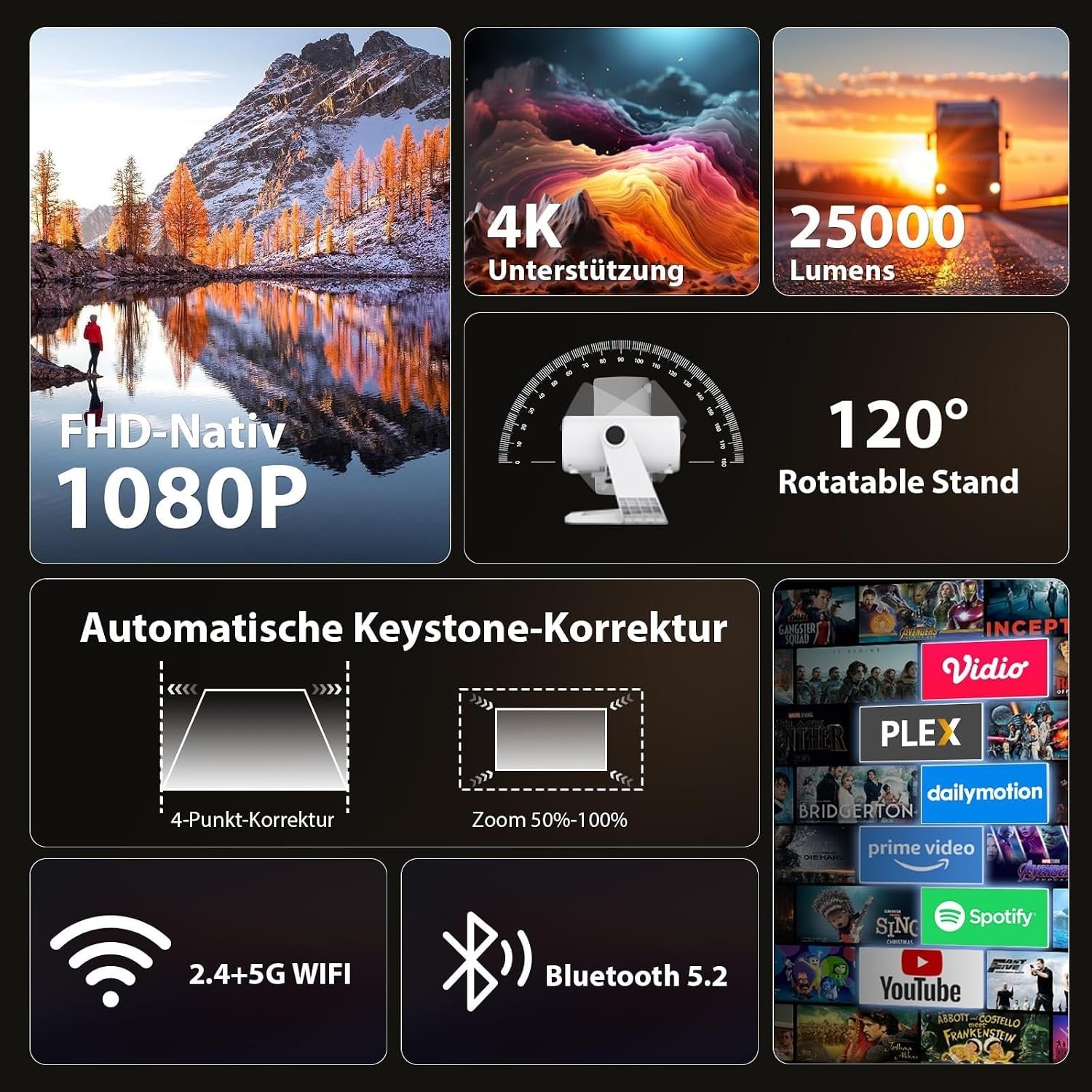 Smart Full HD Beamer mit Android 11 - Jetzt bis zu 35% günstiger sichern!