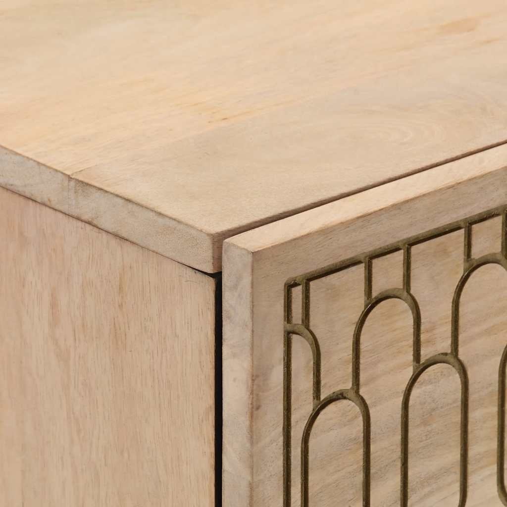 Beistellschrank Mangoholz handgeschnitzt 60x33x75 cm - bis zu 35% Rabatt