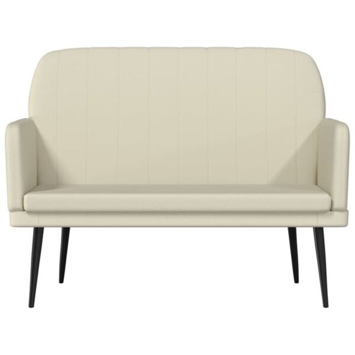 Elegante Sitzbank in Creme - Kunstleder - bis zu 34% sparen