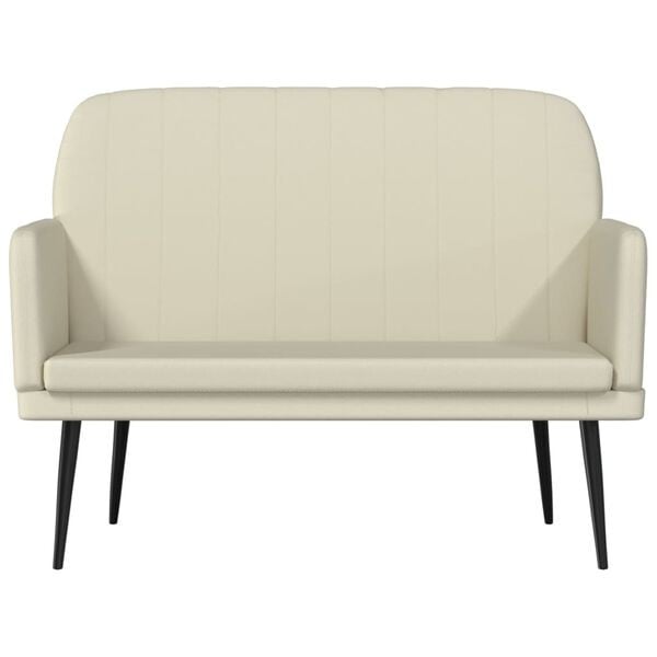 Elegante Sitzbank in Creme - Kunstleder - bis zu 34% sparen