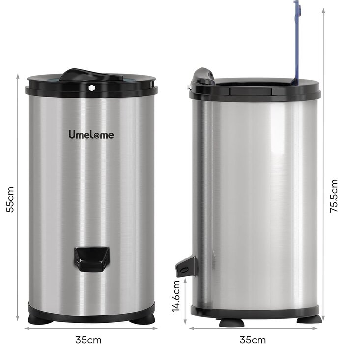 Kompakte Wäscheschleuder 4 kg | 3200 U/min | Edelstahl | Jetzt bis zu 35% sparen