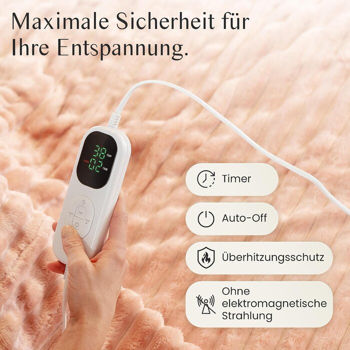 Elektrische Wärmedecke 200x150cm - Heizdecke für Bett & Sofa - bis zu 33% Rabatt
