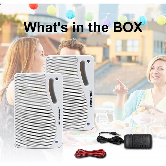 Wetterfeste 3-Wege Außenlautsprecher 200W Bluetooth 5.3 - Jetzt bis zu 30% sparen