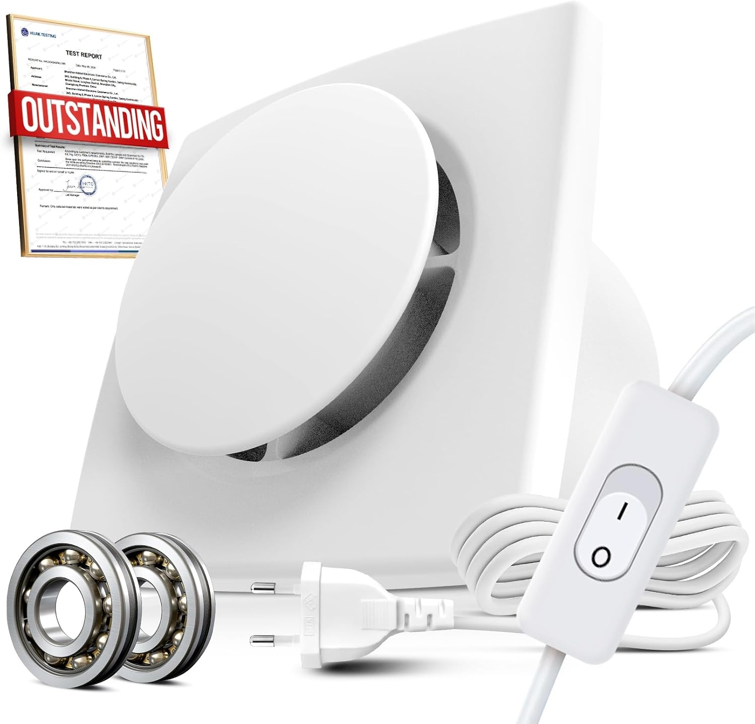 Leistungsstarker Badventilator 100 mm - 130 m³/h - IPX4 - bis zu 32% Rabatt