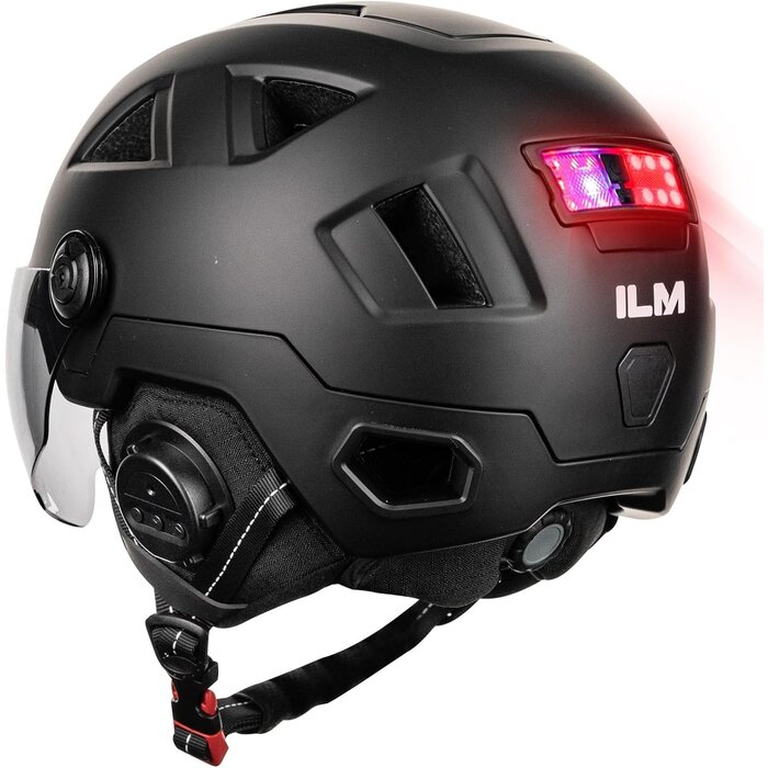 Smart Fahrradhelm mit Bluetooth & LED - Mattschwarz, XXL - bis zu 34% Rabatt