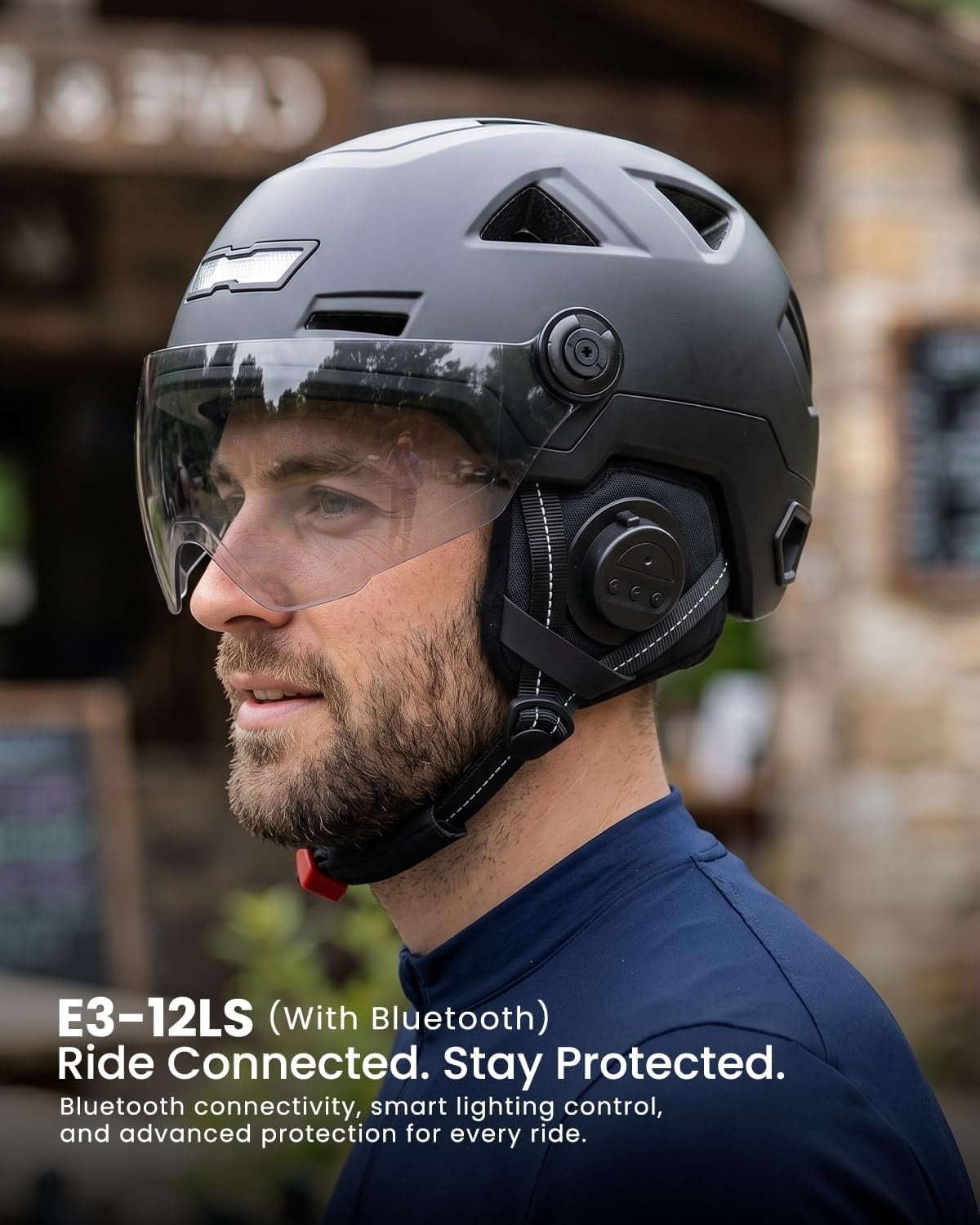 Smart Fahrradhelm mit Bluetooth & LED - Mattschwarz, XXL - bis zu 34% Rabatt