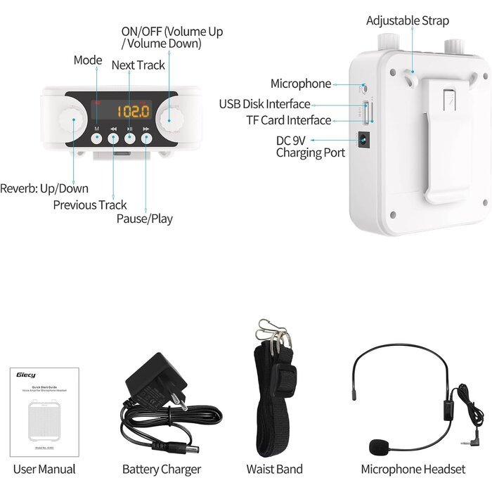 Tragbarer 30W Sprachverstärker mit Bluetooth - Outlet-Deal: bis zu 33% Rabatt