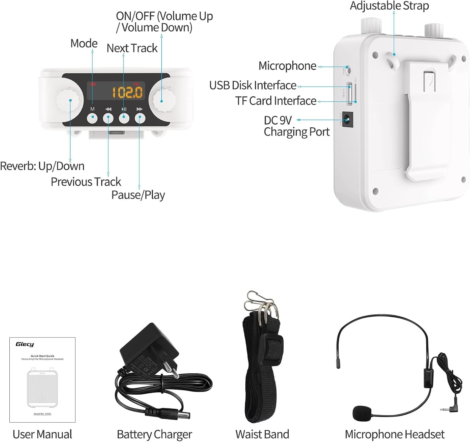 Tragbarer 30W Sprachverstärker mit Bluetooth - Outlet-Deal: bis zu 33% Rabatt