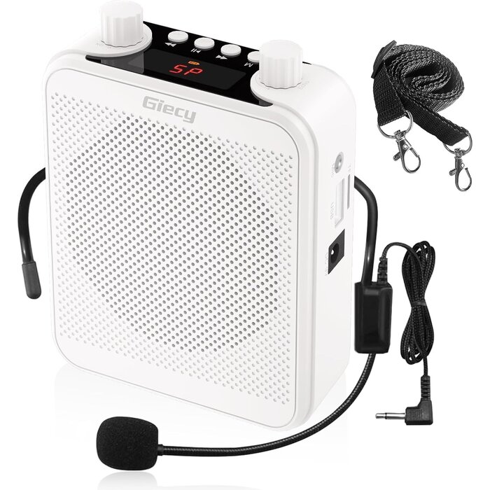 Tragbarer 30W Sprachverstärker mit Bluetooth - Weiß - bis zu 28% Rabatt