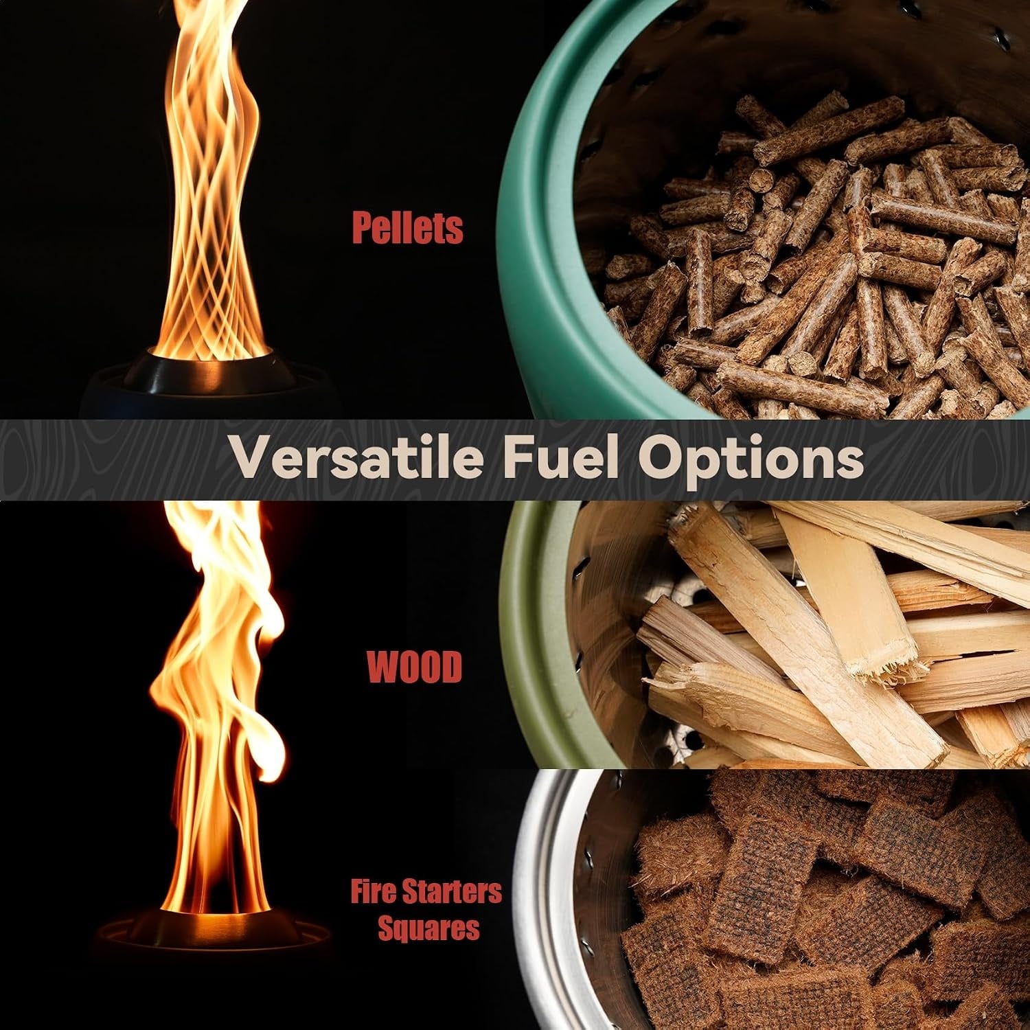 Rauchfreie Tisch-Feuerschale für Pellets & Holz - Schwarz | Bis zu 34% sparen