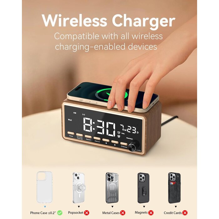 Multifunktions-Wecker mit Bluetooth & Ladestation - bis zu 34% günstiger
