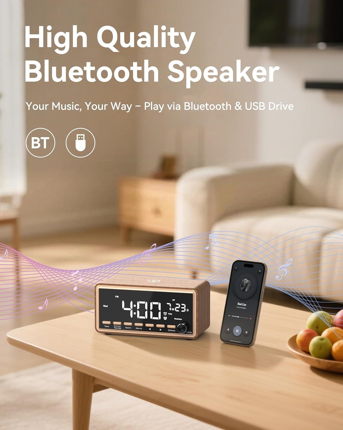 Multifunktions-Wecker mit Bluetooth & Ladestation - bis zu 34% günstiger