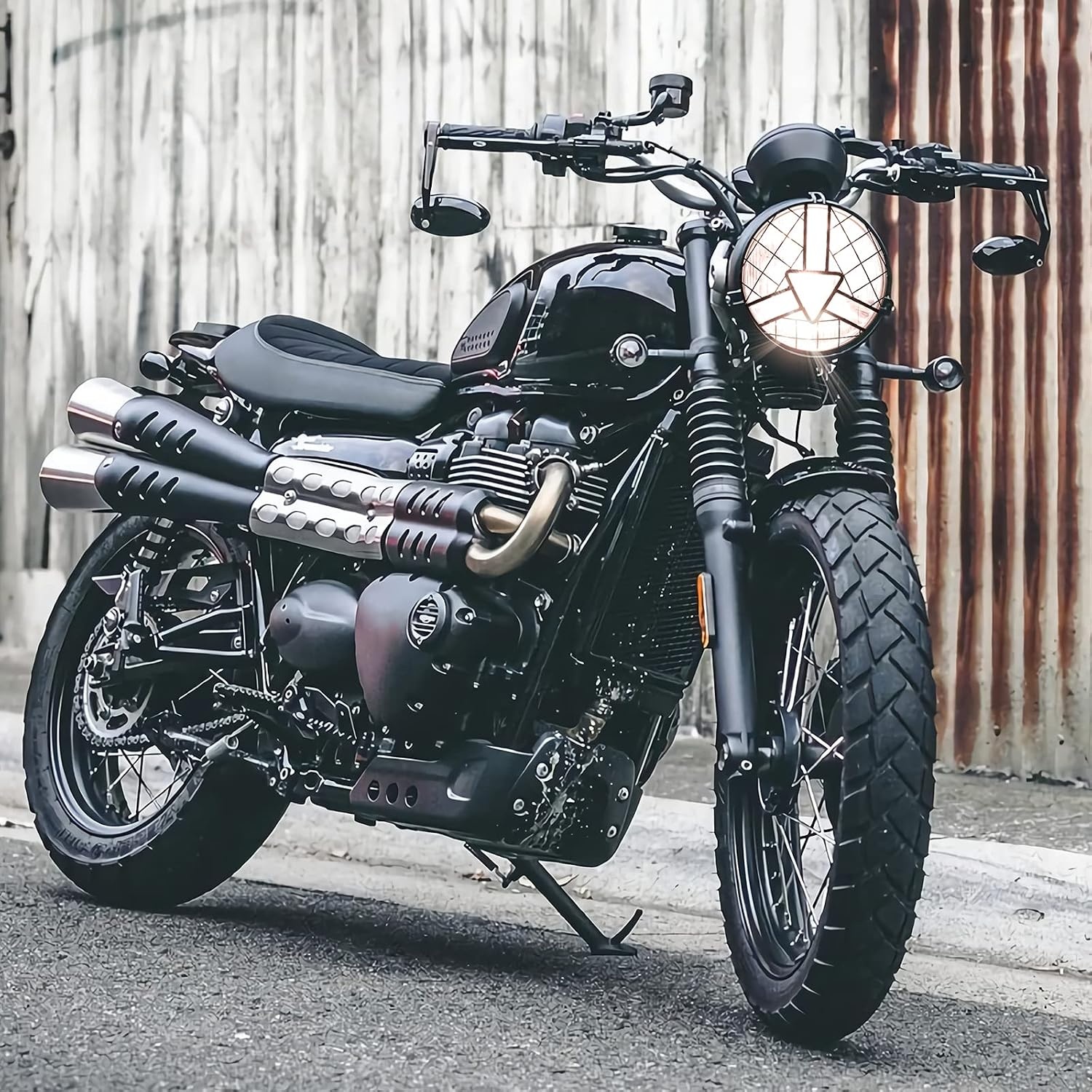 Universal LED Motorradscheinwerfer 6,8 Zoll - Schwarz - bis zu 28% sparen