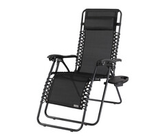 Viking Choice Gartenliege Schwarz | 157,5 x 63,5 x 81 cm | Bis zu 29% Rabatt