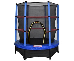 Viking Sports Kindertrampolin 140 cm mit Sicherheitsnetz - Blau, GS-geprüft - bis zu 34% sparen