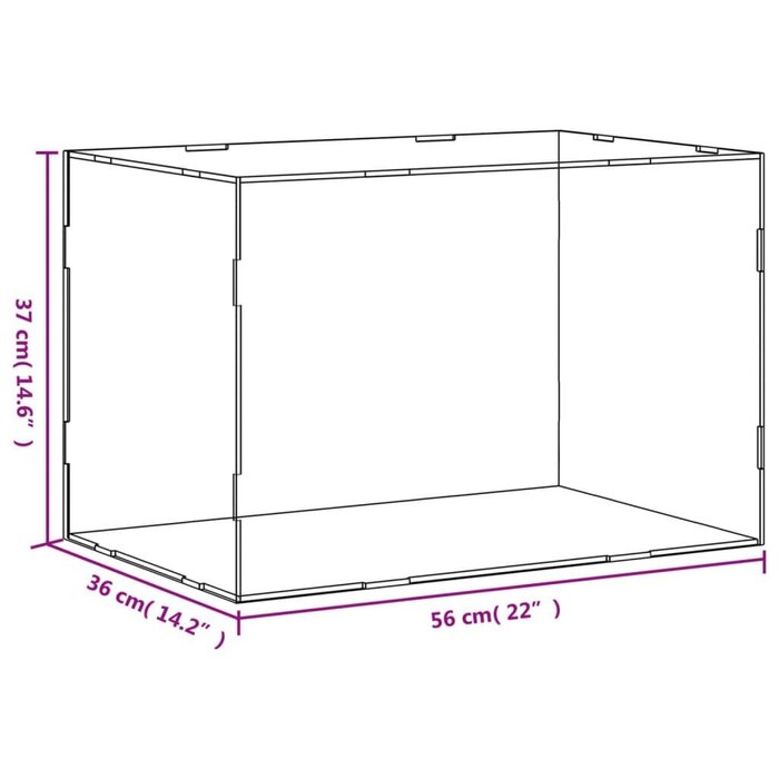 Acrylglas-Vitrine 56x36x37 cm - Staubschutz für Sammler - bis zu 34% Rabatt