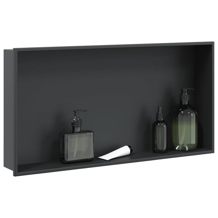 Edelstahl Duschablage Wandeinbau 62x32x9 cm Mattschwarz - bis zu 29% Rabatt