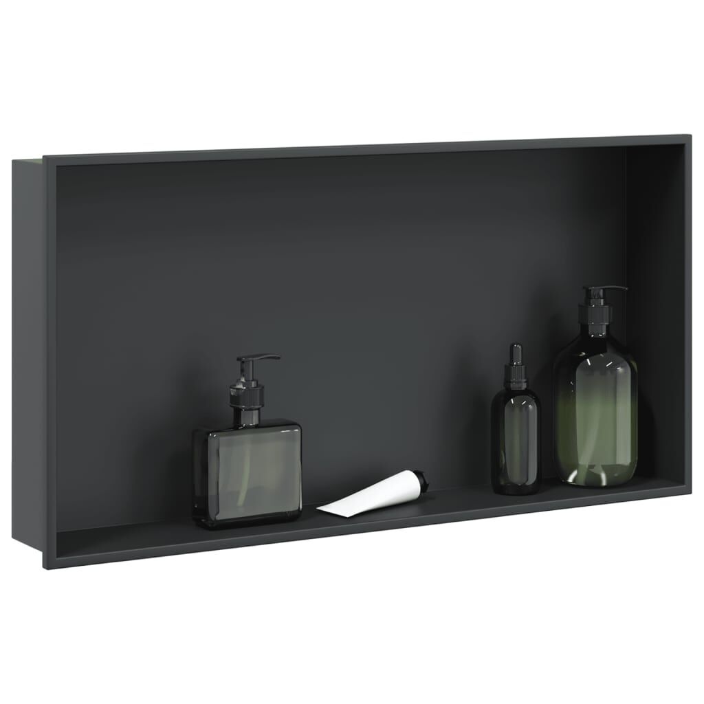 Edelstahl Duschablage Wandeinbau 62x32x9 cm Mattschwarz - bis zu 29% Rabatt