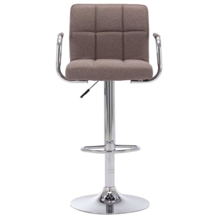 Eleganter Barhocker in Taupe - Höhenverstellbar - Outlet bis zu 34% reduziert