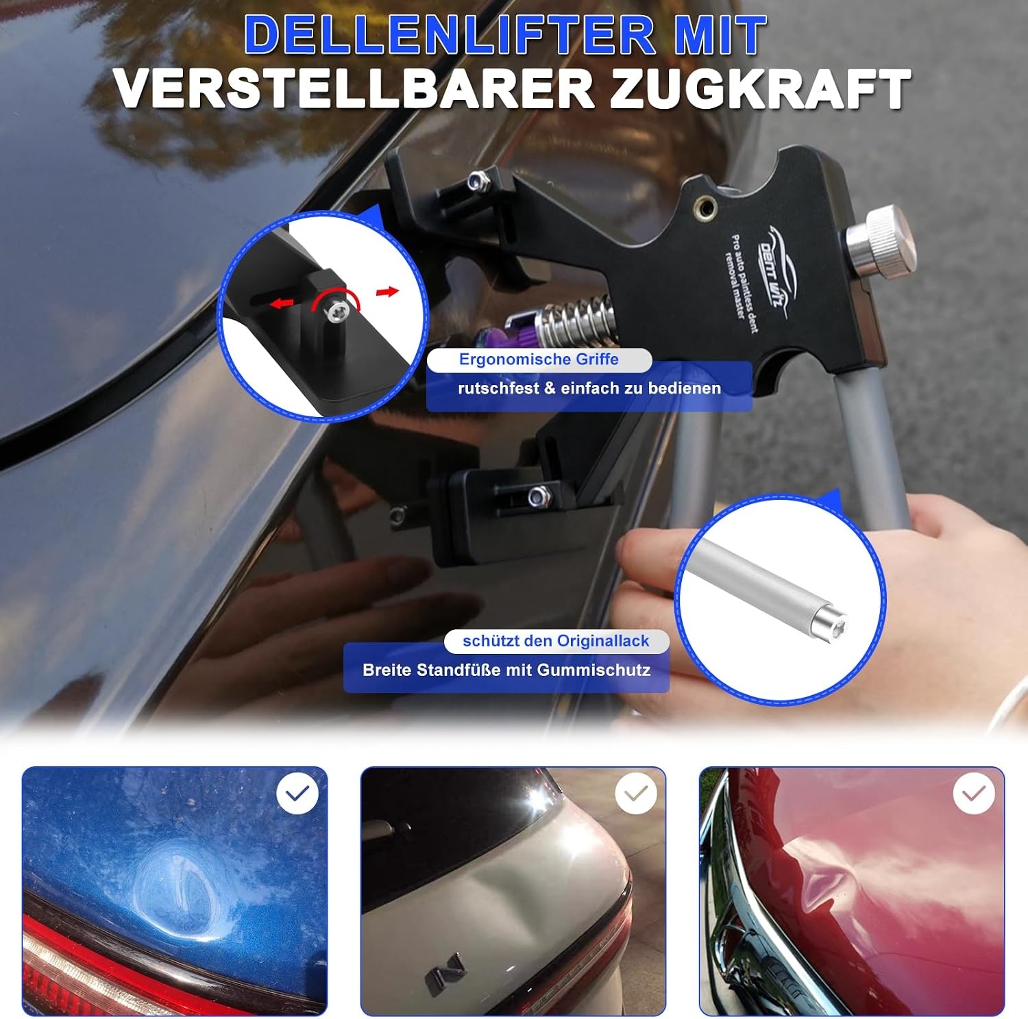 Kfz Dellenreparatur-Set Komplett: Lackschonend ausbeulen - bis zu 30% Rabatt