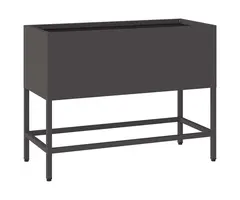 Modernes Hochbeet aus Stahl 60x26x45 cm Schwarz - bis zu 33% günstiger