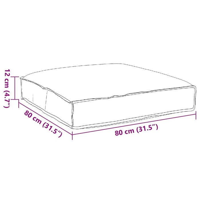Palettenkissen 80x80x12 cm, Beige, Oxford-Gewebe - Jetzt bis zu 28% Rabatt