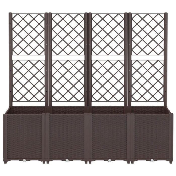 Pflanzkübel mit Rankgitter 160x40x140 cm - Braun - bis zu 35% Rabatt