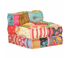 Modul-Pouffe im Patchwork-Design - mehrfarbig - bis zu 35% sparen