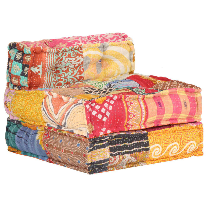 Modul-Pouffe im Patchwork-Design - mehrfarbig - bis zu 35% sparen
