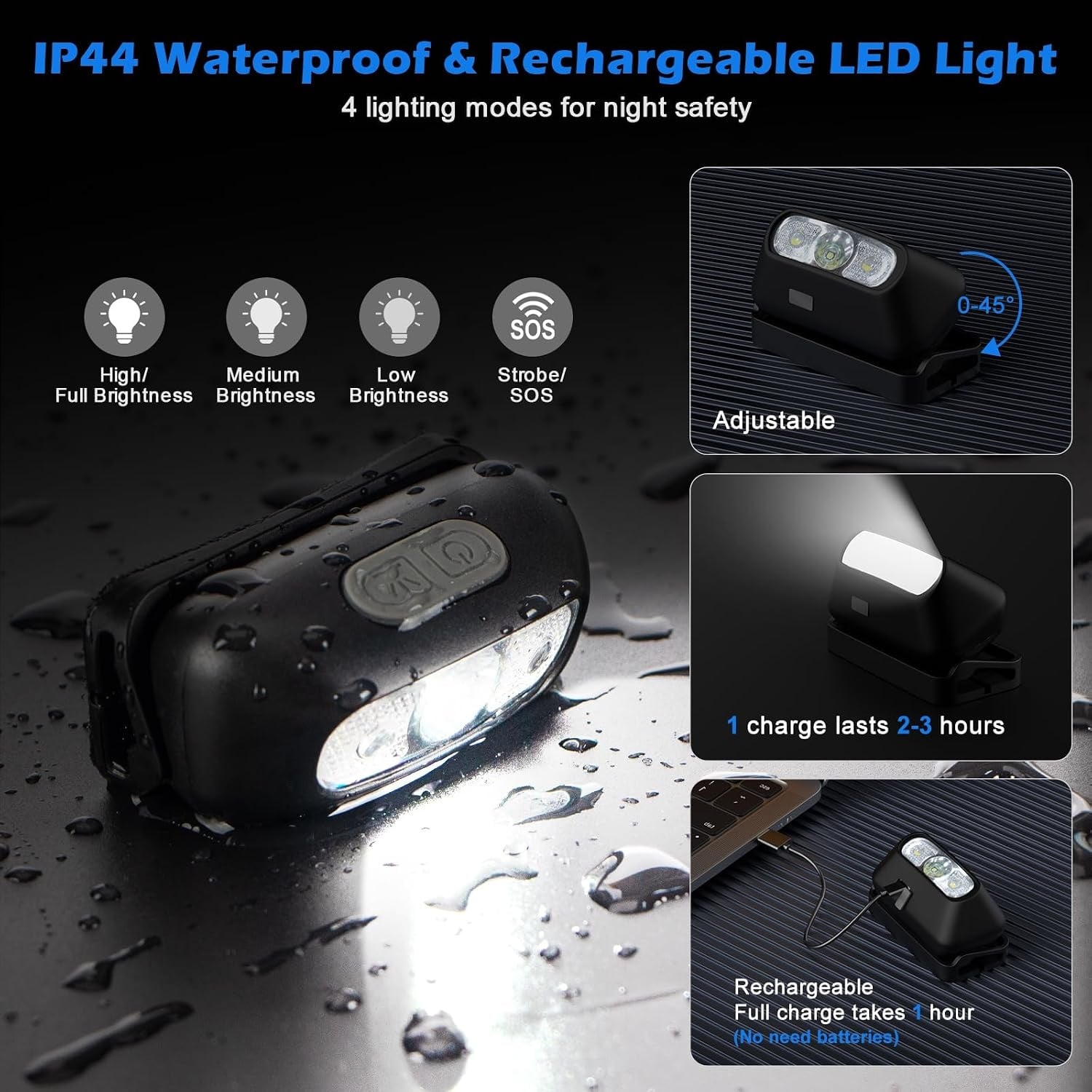 Laufweste mit LED & Softflask - Schwarz - Bis zu 27% Rabatt