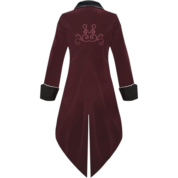 Steampunk Gehrock Herren Rot 3XL | Viktorianisches Gothic Kostüm bis zu 28% Rabatt