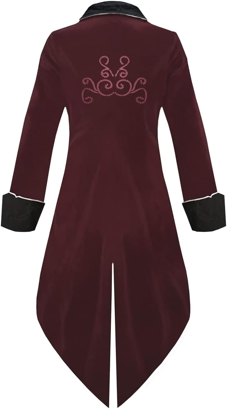 Steampunk Gehrock Herren Rot 3XL | Viktorianisches Gothic Kostüm bis zu 28% Rabatt