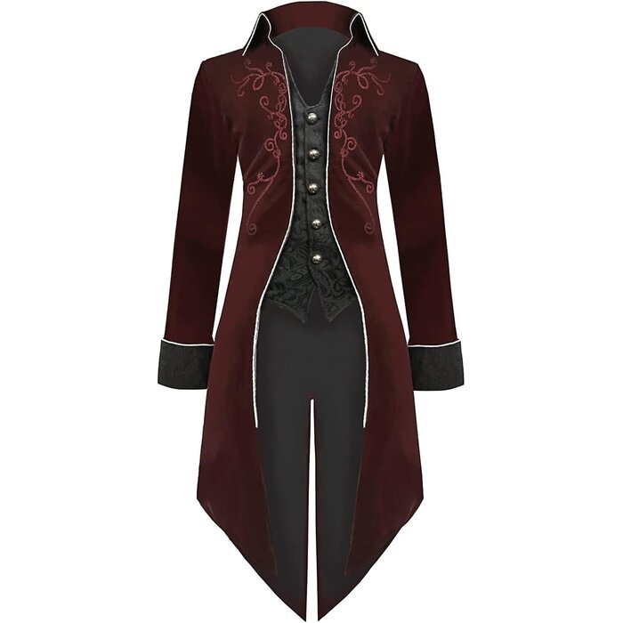 Viktorianischer Herren Gehrock Rot - Steampunk Kostüm - bis zu 33% Rabatt