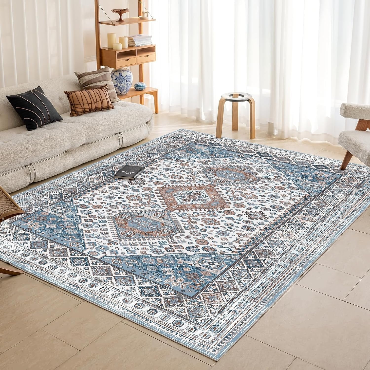 Eleganter Orientteppich 200x290 cm Dunkelblau - Jetzt bis zu 29% sparen