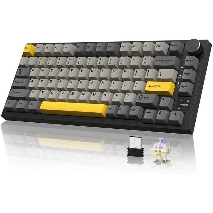 Mechanische 75% Gaming-Tastatur mit TFT-Display - Jetzt bis zu 34% sparen